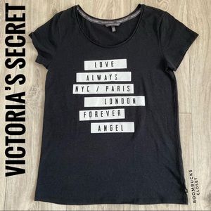 Victoria’s Secret T shirt NYC, Paris, London Forever Angel Print